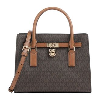 Michael Kors Hamilton Small Satchel - Dames - Handtassen - Bruin - ONE Size - Polyester - Tassen