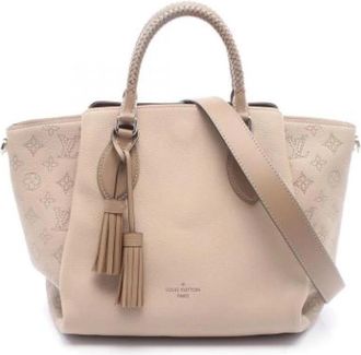 Louis Vuitton Pre-owned Mahina Handbag - Dames - Vintage Handtas - Beige - ONE Size - Leer - Vintage