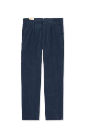 Fortela Pences Corduroy Pleated Trousers in Navy Blue at Nordstrom, Size 30 X 33 Eu