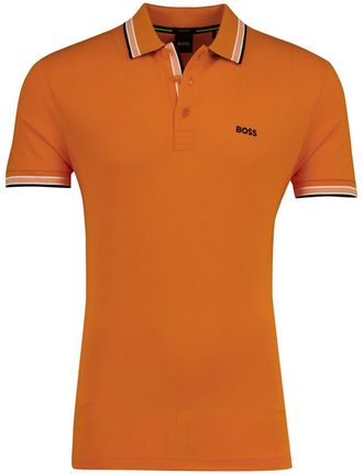 HUGO BOSS Korte mouw polo BOSS Green Paddy oranje pique