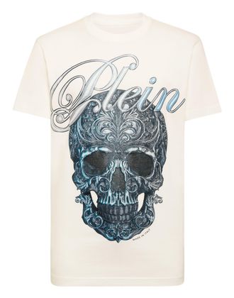 Philipp Plein Round Neck T-Shirt Gradient Skull