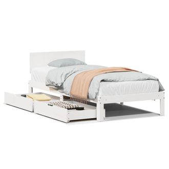 Berkfield Home Bed Frame with Drawers without Mattress White 90x200 cm