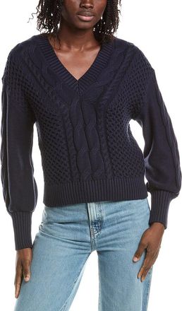 Isla Anna Cable V-Neck Sweater