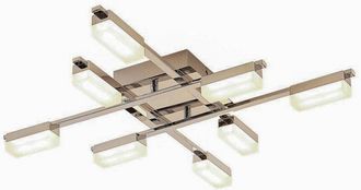 Lindby Lámpara de techo led Mally en Plateado Metal - Lindby