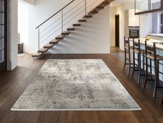 Oci Die Teppichmarke Teppich »BESTSELLER CAVA« rechteckig 8 mm Höhe Glanz Viskose, mit Fransen, Hoch Tief Struktur, Vintage, Wohnzimmer