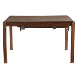 Miliboo Mesa De Comedor Extensible Rectangular N&oacute;rdica Con Acabado En Nogal 125-238 Cm Agali