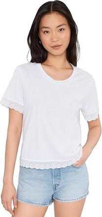 Toad&Co Clara T-Shirts Womens Clothing True White : LG, Cotton/Elastane/Lyocell