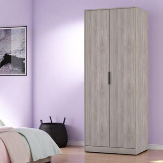 Welcome Furniture Havana Ready Assembled 2 Door Wardrobe in Grey Oak - Welcome Furniture | TJ Hughes