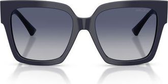 Jimmy Choo London 54mm Gradient Square Sunglasses in Navy /Grey Gradient Blue at Nordstrom