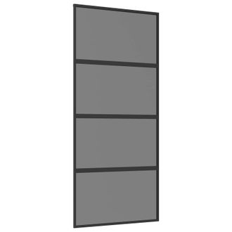 vidaXL Puerta Corredera 90 X 205 Cm Cristal Templado Y Aluminio Vidaxl