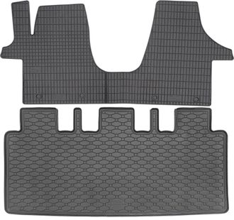 OEM Volkswagen T5 Multivan Van A Partir De Octubre De 2021 Set - Alfombrillas De Goma Para Coche + Alfombrilla Para Maletero