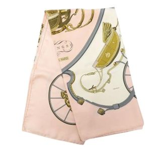 Herm&egrave;s Pre-owned The Springs Scarf - Dames - Pre-owned - Roze - Maat: ONE Size Zijde