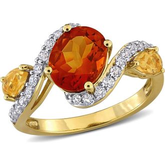 Delmar Madeira Citrine & White Topaz Ring in Orange Citrine at Nordstrom Rack, Size 8