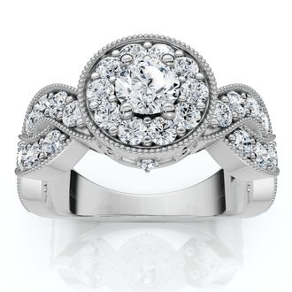 Pompeii3 1Ct TW Wendy Diamond Engagement Ring 10k Gold Lab Grown