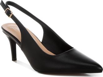 London Rag Jaoba Pointed Toe Slingback Pump in Black at Nordstrom Rack, Size 7.5