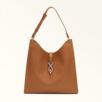 Furla Mianova Borsa A Spalla M Brandy Marrone Pelle Di Vitello Ferrara Donna