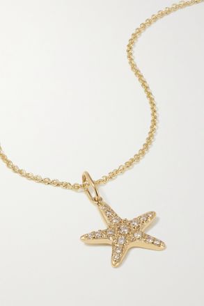 Sydney Evan Starfish 14-karat Gold Diamond Necklace - Oro