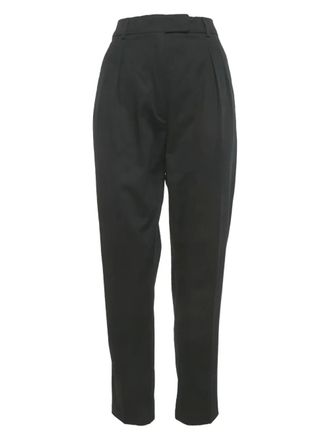 Max Mara tapered trousers - women - Cotton/Elastane - M - Black