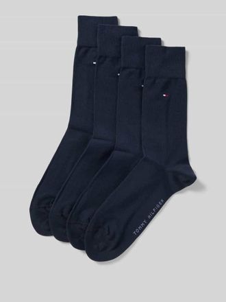 Tommy Hilfiger Socken aus Baumwoll-Mix im 4er-Pack in Marine, Gr&ouml;&szlig;e 39-42