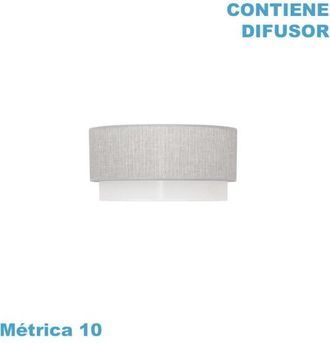 Fabrilamp Pantalla Colgante Kenya M10 Gris/blanco 40dx38dx22h Difusor Incluido