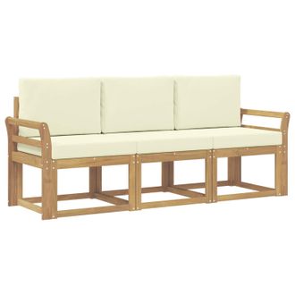 vidaXL Conjunto De Sof&aacute;s De Exterior 3 Pcs Vidaxl