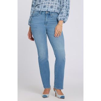 NYDJ Marilyn High Waist Straight Leg Jeans in Vista Lakes at Nordstrom, Size 12P