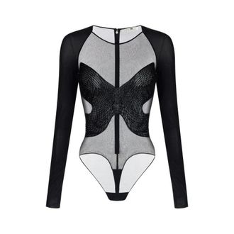 Elisabetta Franchi Dames, Tops, Zwart, Maat: 2XL Jersey