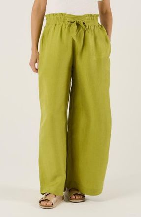 Cache Coeur Maternity Twill Smock Pants Sahel in Anis at Nordstrom, Size X-Large