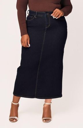 Slink Jeans Denim Maxi Skirt in Ava at Nordstrom, Size 18W
