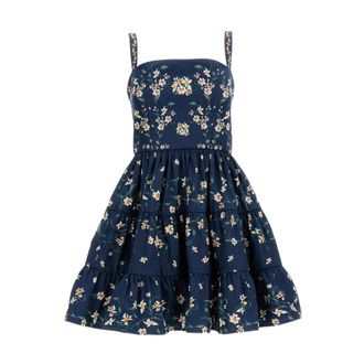 Agua Bendita Short Dresses, female, Blue, Size: XS Agua Madera Mini Dress