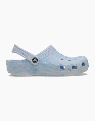 Crocs Womens Classic Marbled Womens Clogs - Blue - Size: 5