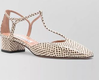 Aquazzura sorbonne bambi snake print block heel pumps