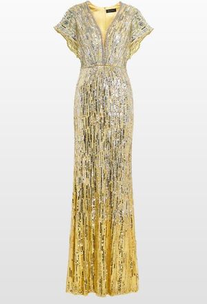 Jenny Packham Dusk Dress in Mimosa at Nordstrom, Size 10 Uk