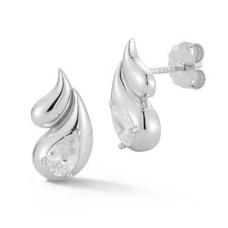 Glaze Jewelry Sterling Silver Double Teardrop Studs