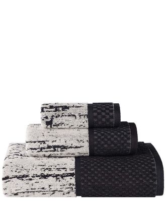 Superior Lodie Cotton Plush Jacquard Solid 3Pc Towel Set