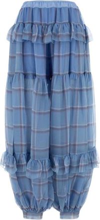 Chlo&eacute; Fluid Pleated Pants - Dames - Wijde Broeken - Blauw - XS - Broeken