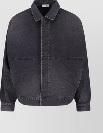 Fear of God denim jacket with long sleeves and collar