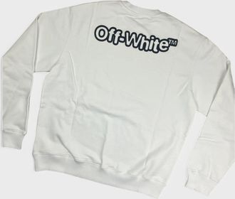 Off-white Mens Tm Logo Print Crewneck White/Black - Size X-Large