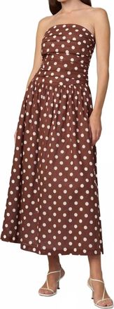 Joe's Reina Maxi Dress In Chocolate Ecru Dot