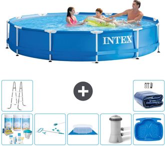 Intex Piscina Con Estructura Redonda - 366x76 Cm - 7-piezas S20446