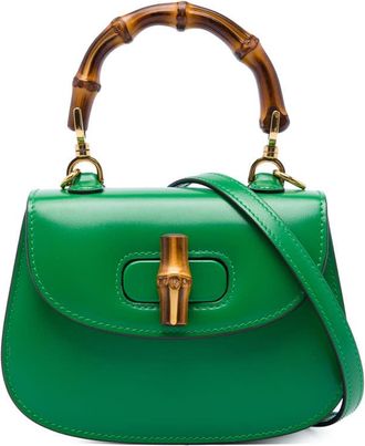 Gucci Pre-owned Gucci Mini Calfskin Web 1947 Bamboo Top Handle Bag Ladies TL0OFR3Y5NFOYM8S