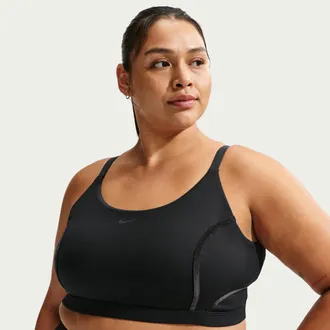 Nike Womens One Light-Support Padded Sports Bra (Plus Size) in Black | HQ8318-010