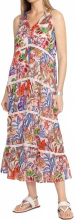 Johnny Was Chevron Tiered Tank Dress In Biarritz