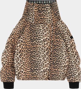 Ganni Future Leopard-Printed Puffer Jacket