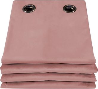 MOONDREAM Cortina ac&uacute;stica de terciopelo ollaoss rose MC343 130x260