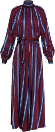 Forte_Forte Kleedjes, Dames, Veelkleurig, XS, Maxi jurk met strepen