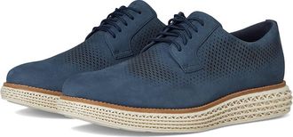 Cole Haan Original Grand 2.0 Mens Lace Up Wing Tip Shoes Big Dipper Nubuck/Ancient Scroll : 7.5 D - Medium, Leather