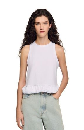 Sandro Ruffle top in White at Nordstrom, Size X-Large