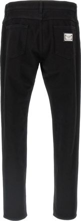Dolce & Gabbana Mens Black Cotton Straight-Leg Jeans Clothing