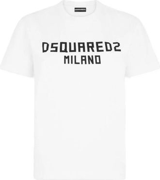 Dsquared2 Logo T-Shirt - Dames - T-shirts - Wit - XS - Katoen - Tops